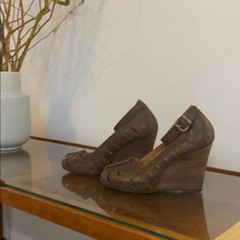 Frye mary jane wedges